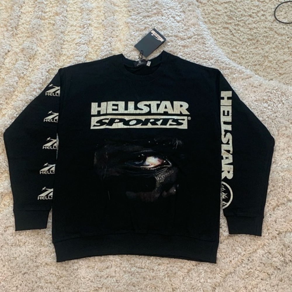 Hellstar Sports 96 Black Distressed Sweater Men’s Size Large